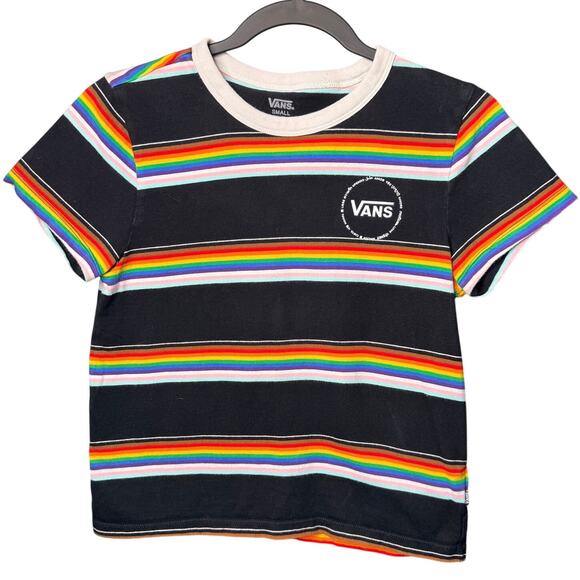 VANS S PRIDE COLLECTION Rainbow RInger Tee Streetwear Mulitcolor Festival LGBTQ - Picture 1 of 11